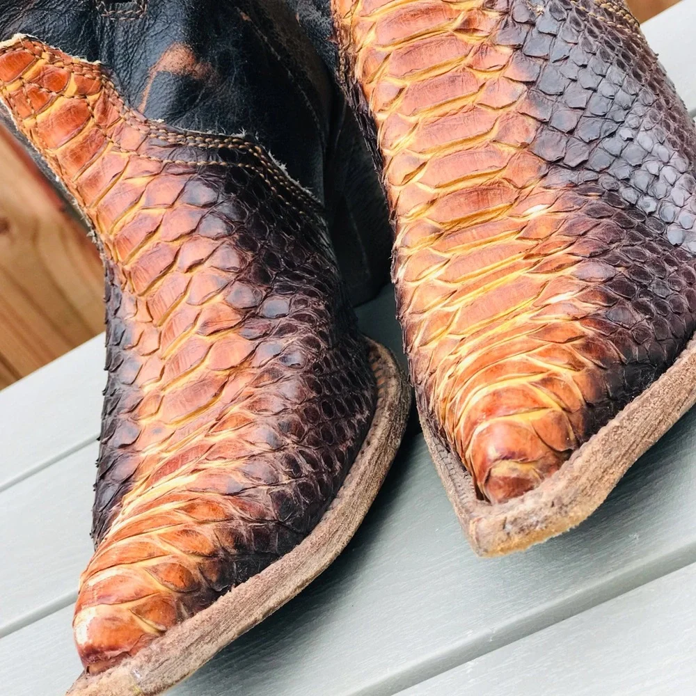 Corral  boots Python Cross cowgirl boots size 7M - Picture 7 of 16